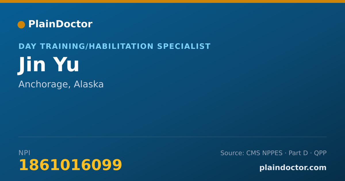 Shareable card for Jin Yu - Day Training/Habilitation Specialist, Anchorage, AK