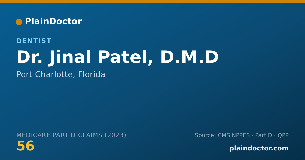 Shareable card for Jinal Patel, D.M.D - Dentist, Port Charlotte, FL