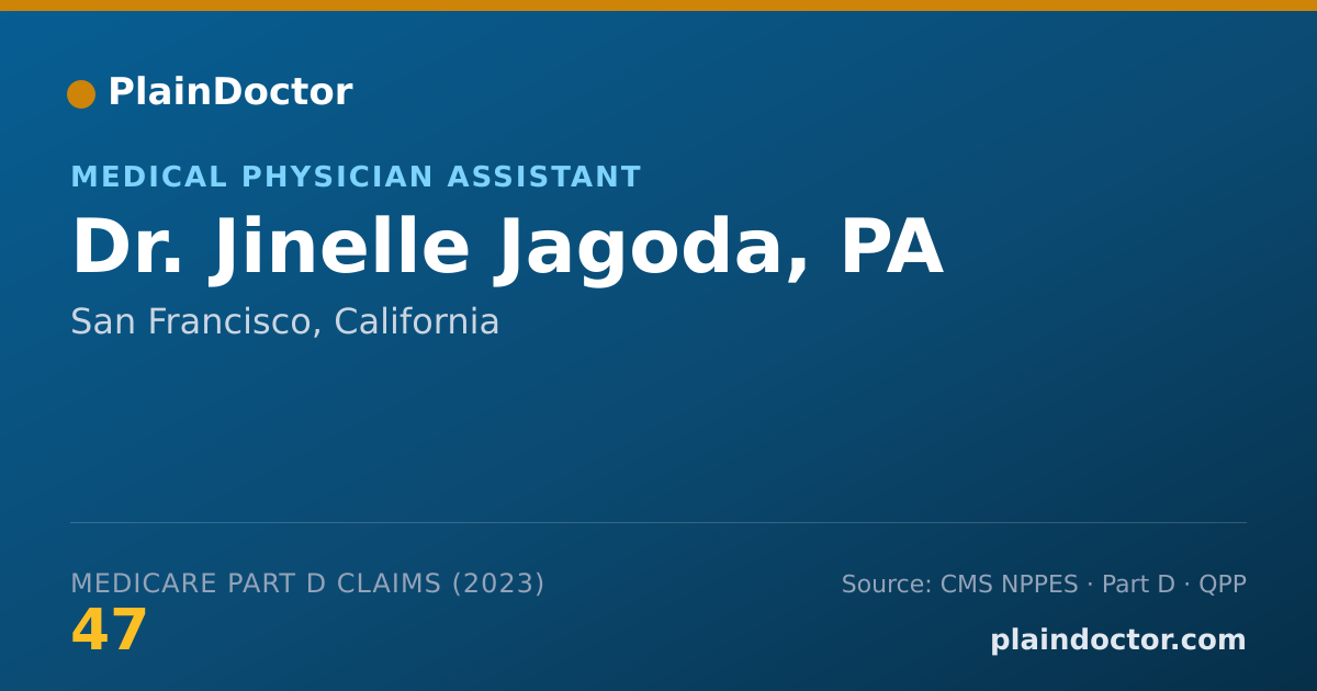 Shareable card for Jinelle Jagoda, PA - Medical Physician Assistant, San Francisco, CA