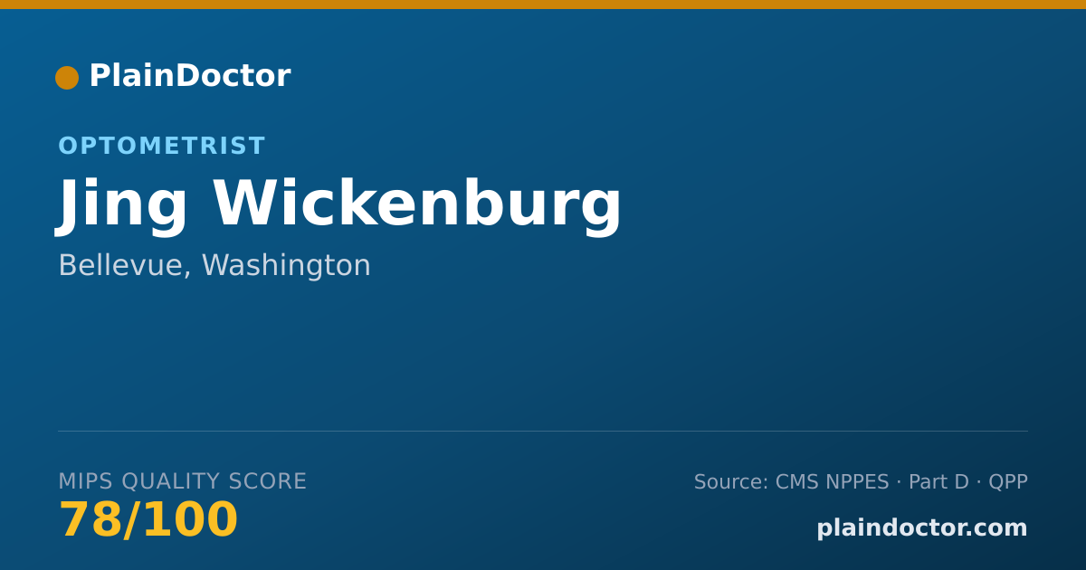 Shareable card for Jing Wickenburg - Optometrist, Bellevue, WA