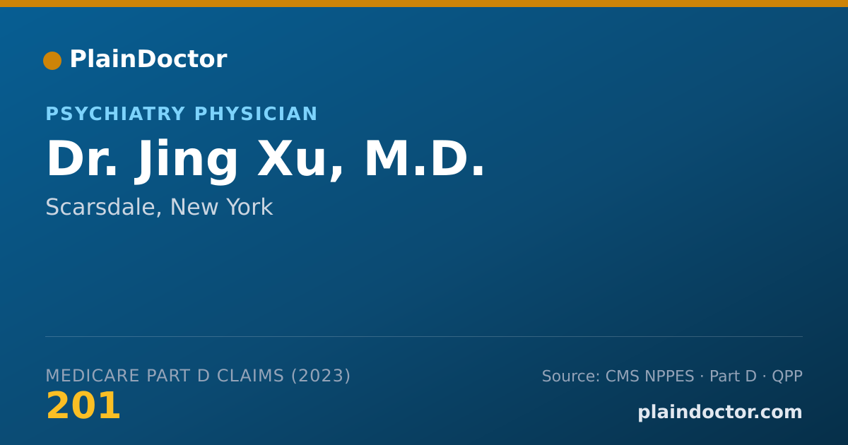 Shareable card for Jing Xu, M.D. - Psychiatry Physician, Scarsdale, NY