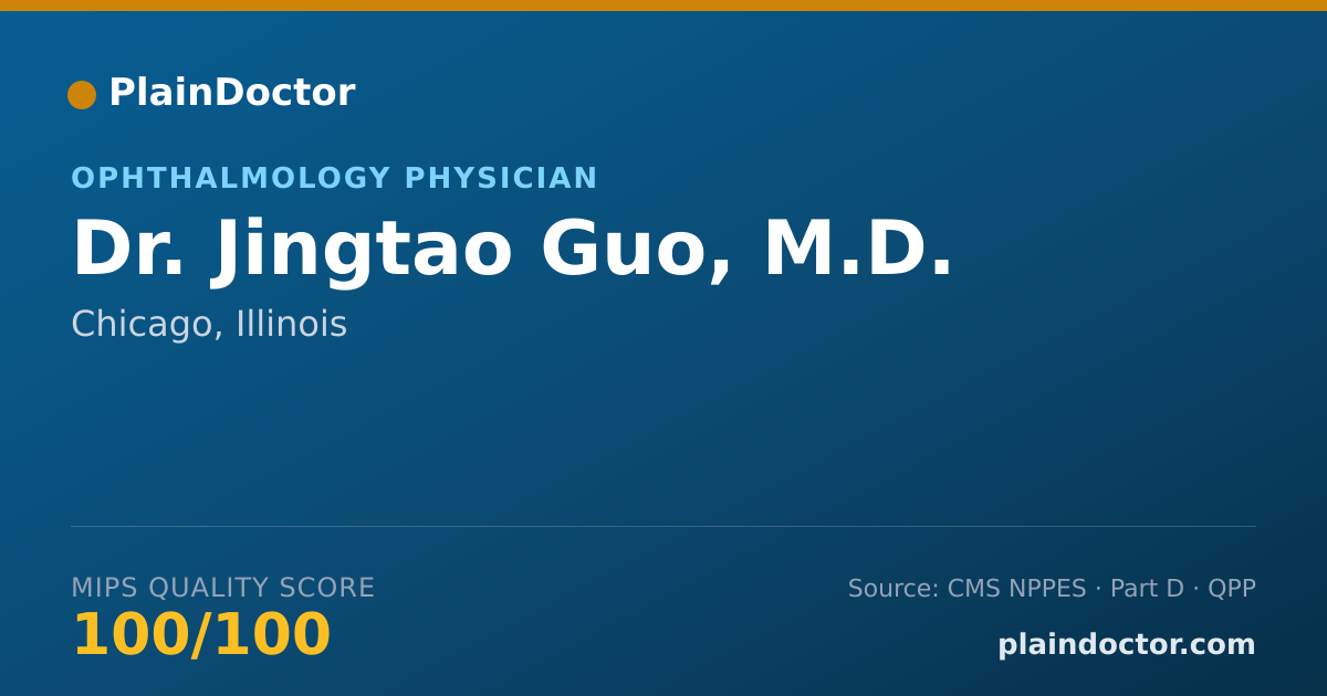 Shareable card for Jingtao Guo, M.D. - Ophthalmology Physician, Chicago, IL