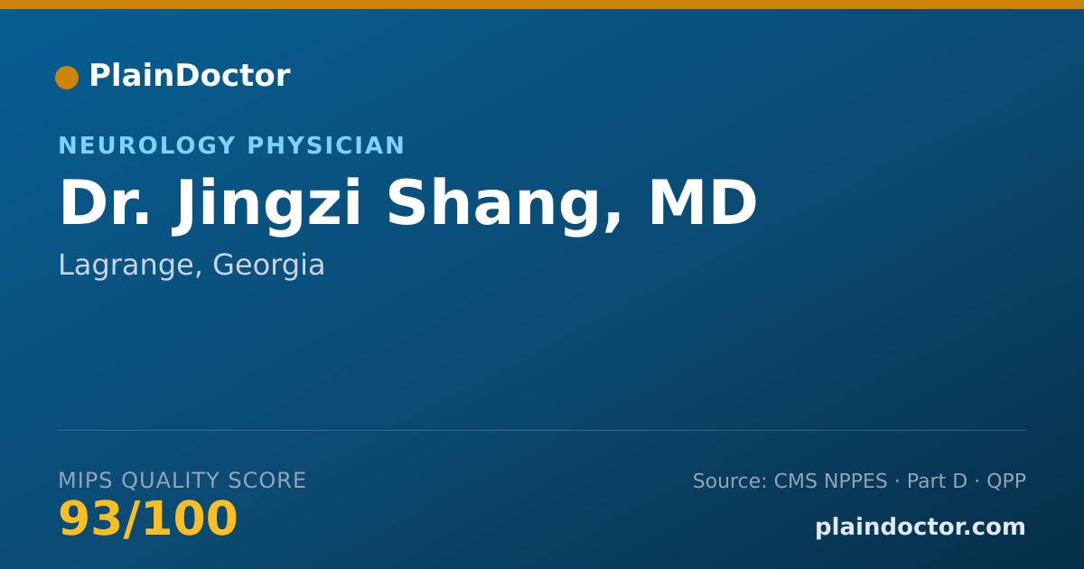 Shareable card for Jingzi Shang, MD - Neurology Physician, Lagrange, GA