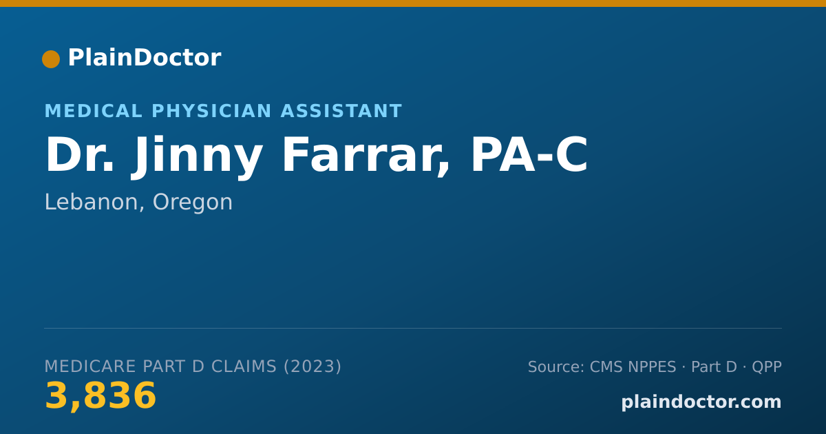 Shareable card for Jinny Farrar, PA-C - Medical Physician Assistant, Lebanon, OR