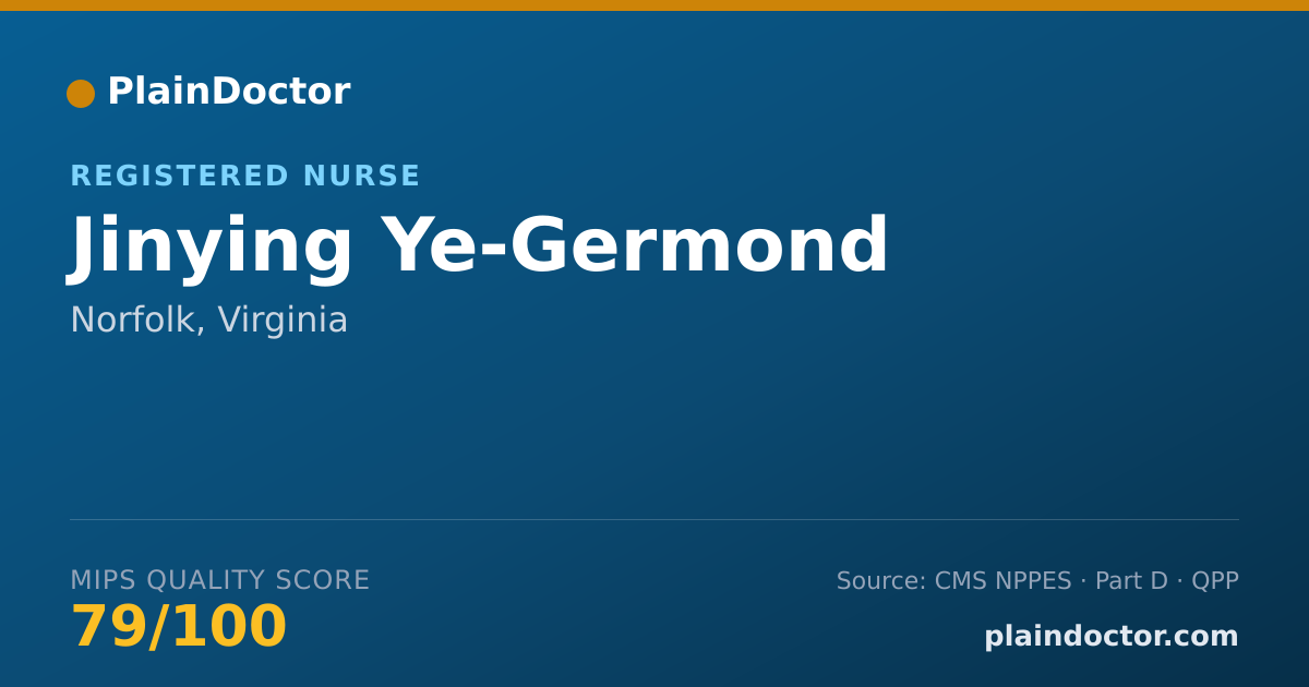 Shareable card for Jinying Ye-Germond - Registered Nurse, Norfolk, VA