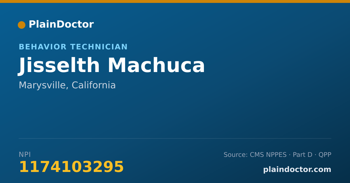 Shareable card for Jisselth Machuca - Behavior Technician, Marysville, CA