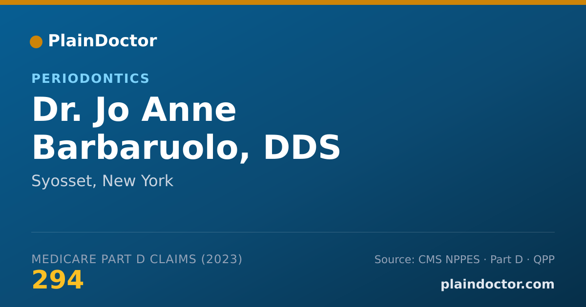 Shareable card for Jo Anne Barbaruolo, DDS - Periodontics, Syosset, NY
