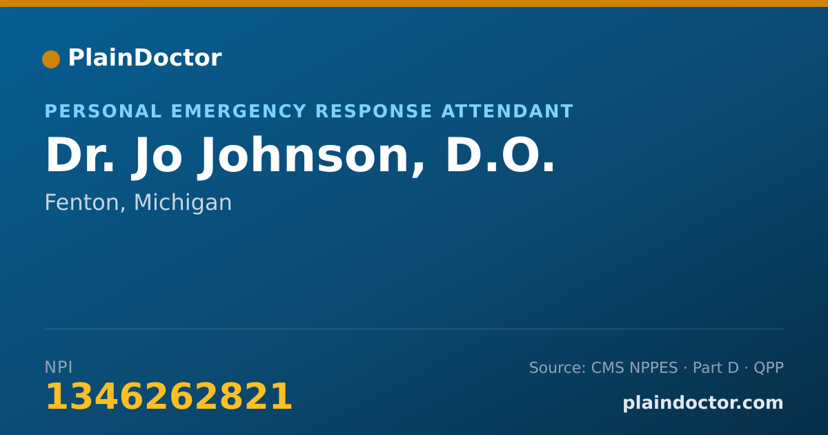 Shareable card for Jo Johnson, D.O. - Family Medicine Physician, Fenton, MI