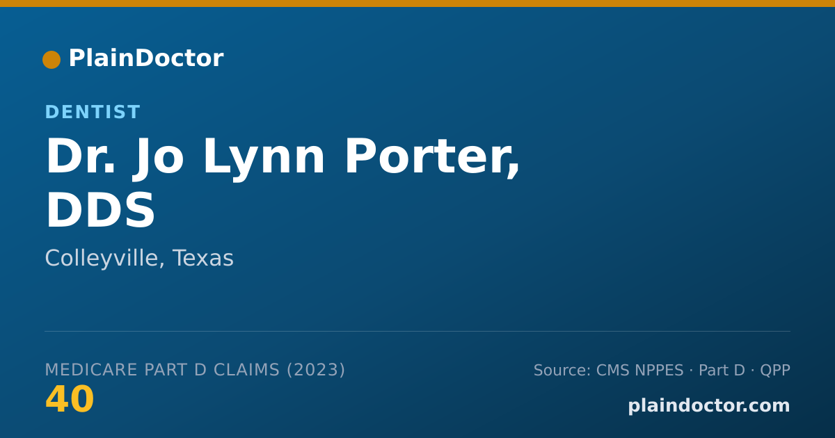 Shareable card for Jo Lynn Porter, DDS - Dentist, Colleyville, TX