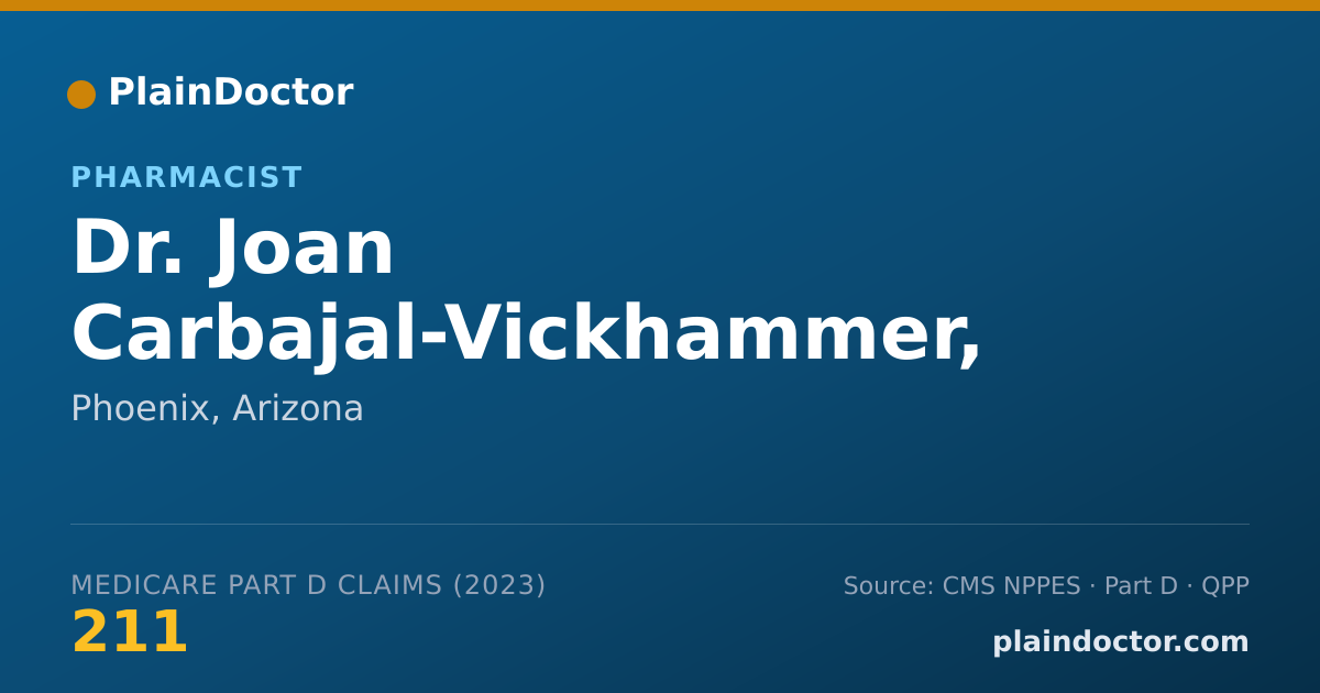 Shareable card for Joan Carbajal-Vickhammer, R.P.H - Pharmacist, Phoenix, AZ