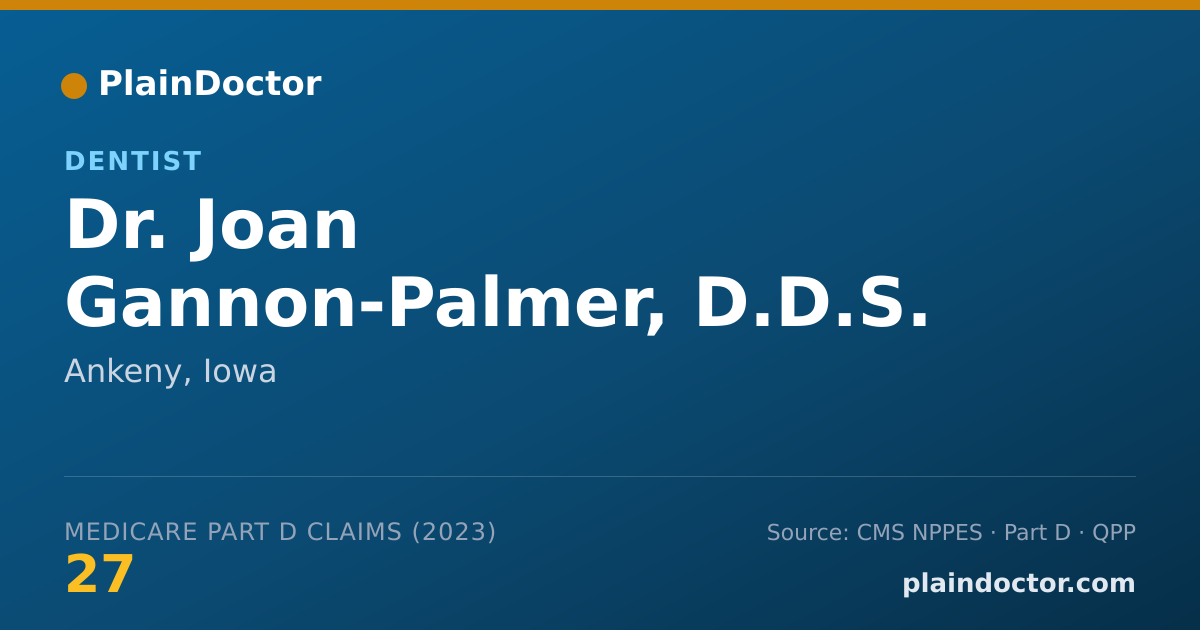 Shareable card for Joan Gannon-Palmer, D.D.S. - Dentist, Ankeny, IA