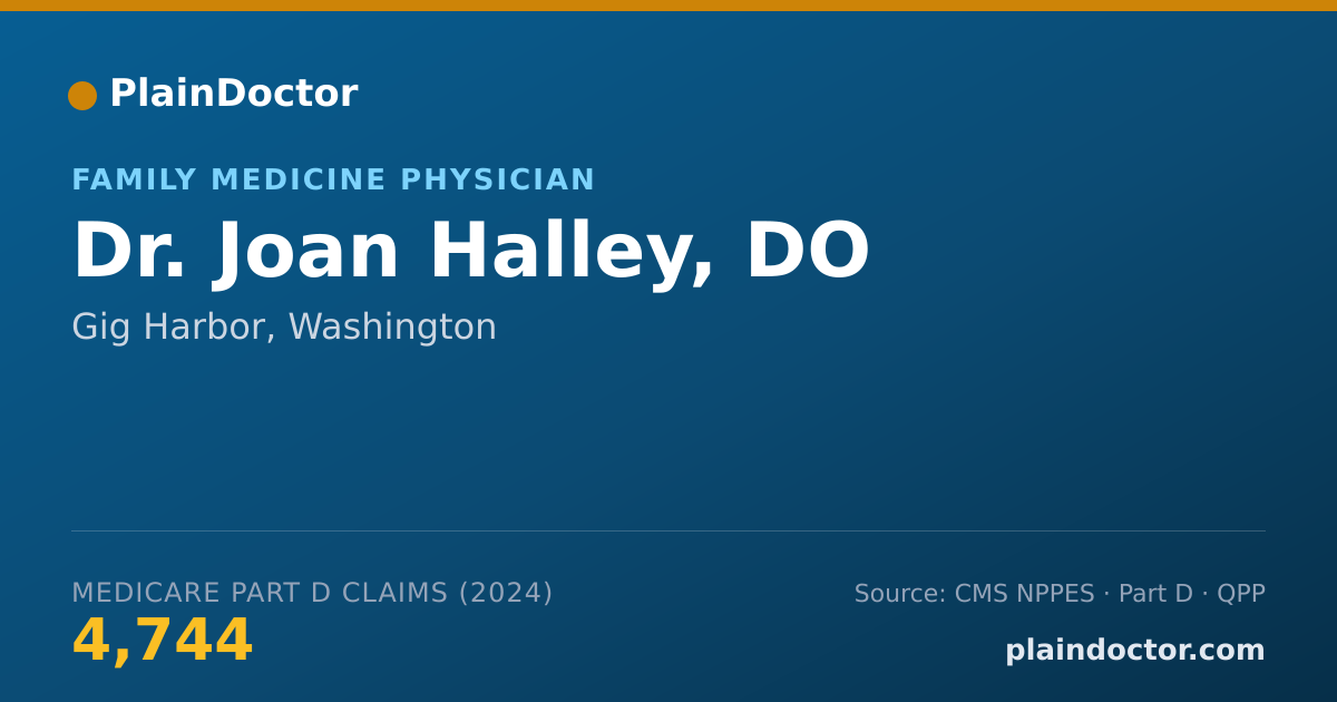 Shareable card for Joan Halley, DO - Family Medicine Physician, Gig Harbor, WA