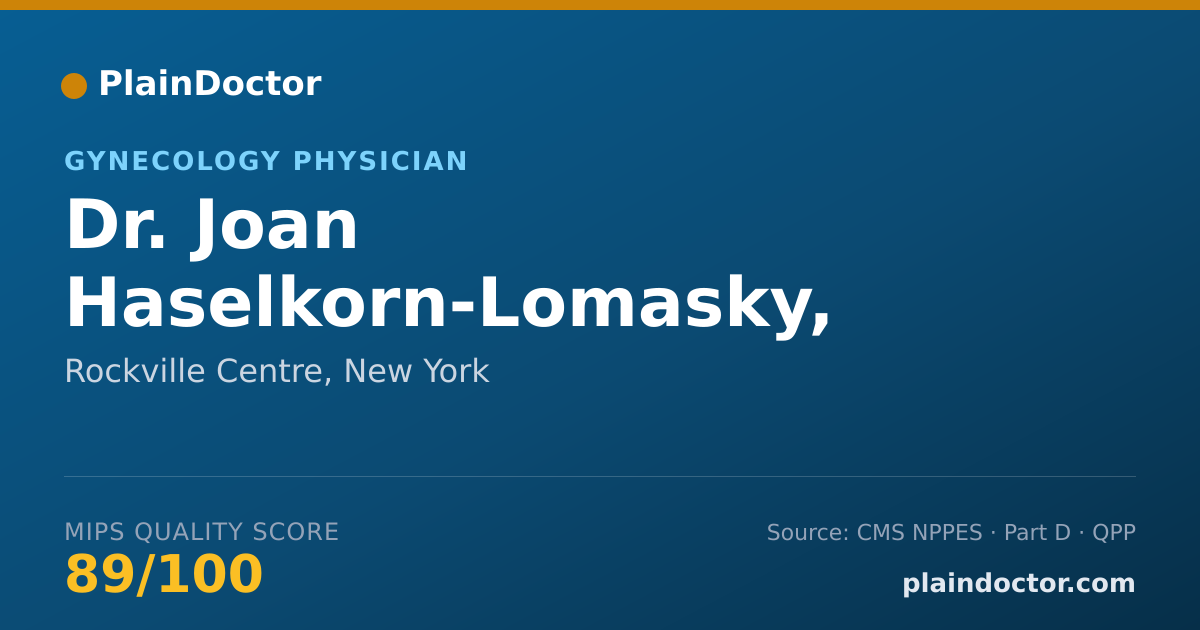 Shareable card for Joan Haselkorn-Lomasky, M.D. - Gynecology Physician, Rockville Centre, NY