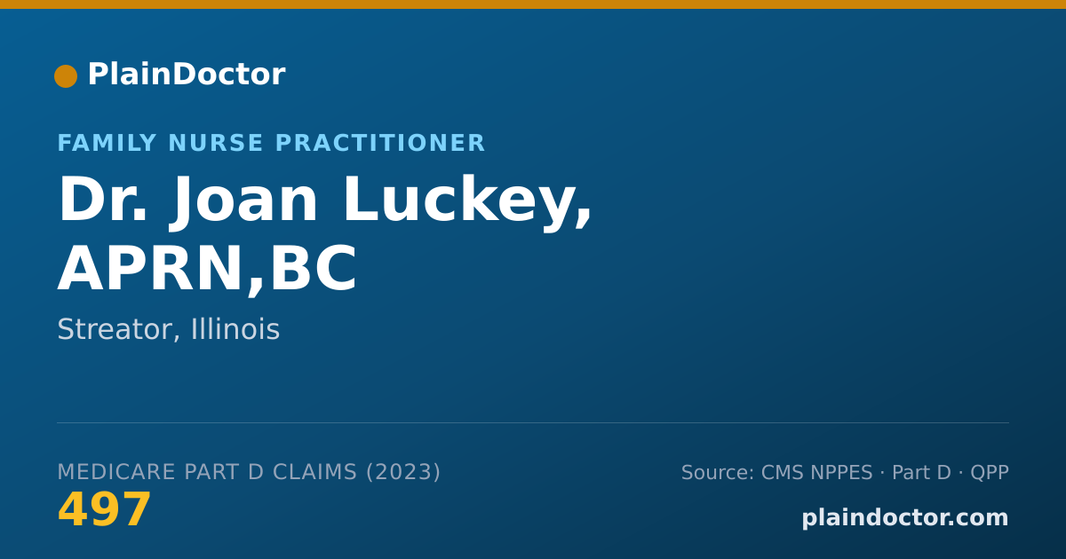 Shareable card for Joan Luckey, APRN,BC - Family Nurse Practitioner, Streator, IL