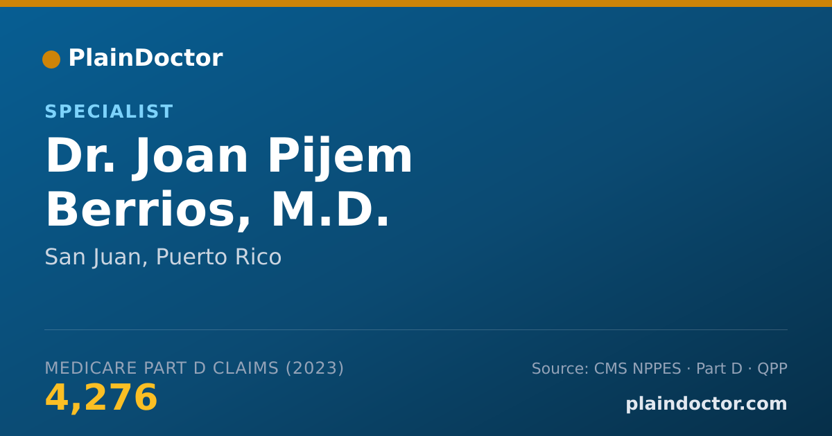 Shareable card for Joan Pijem Berrios, M.D. - Specialist, San Juan, PR