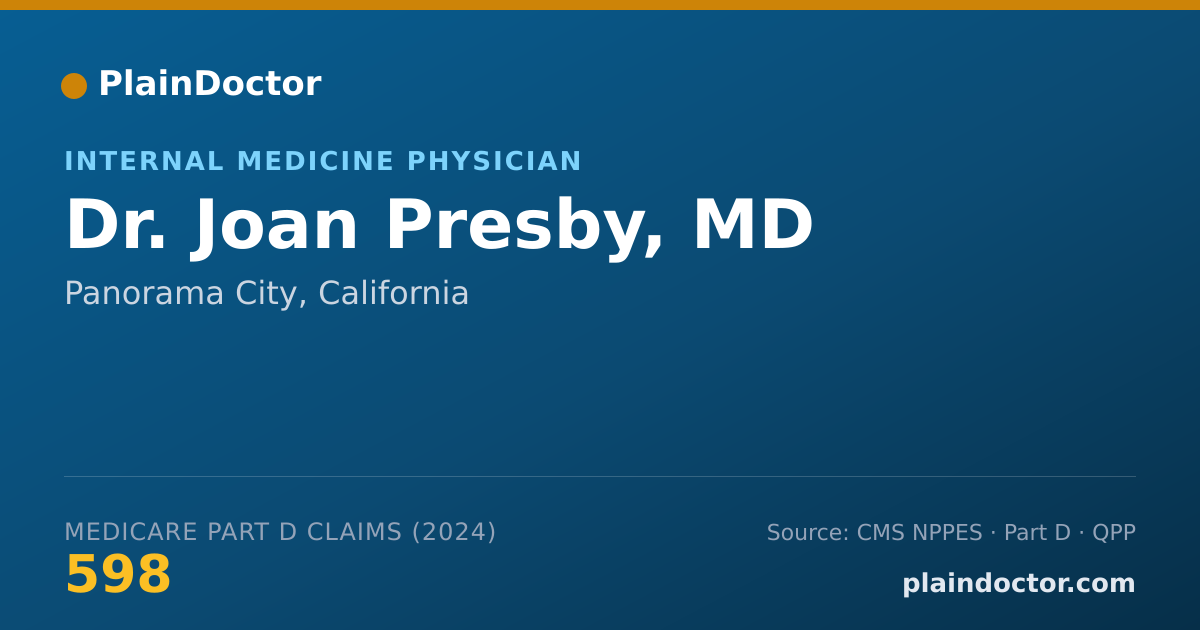Shareable card for Joan Presby, MD - Hospice and Palliative Medicine (Internal Medicine) Physician, Panorama City, CA