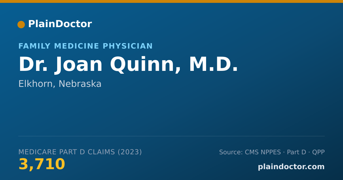 Shareable card for Joan Quinn, M.D. - Family Medicine Physician, Elkhorn, NE