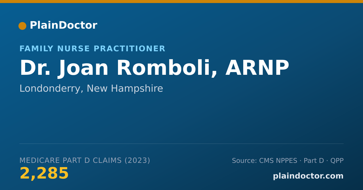 Shareable card for Joan Romboli, ARNP - Family Nurse Practitioner, Londonderry, NH