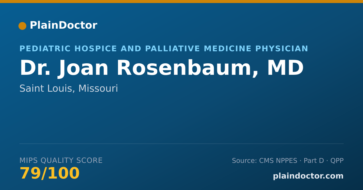 Shareable card for Joan Rosenbaum, MD - Pediatric Hospice and Palliative Medicine Physician, Saint Louis, MO