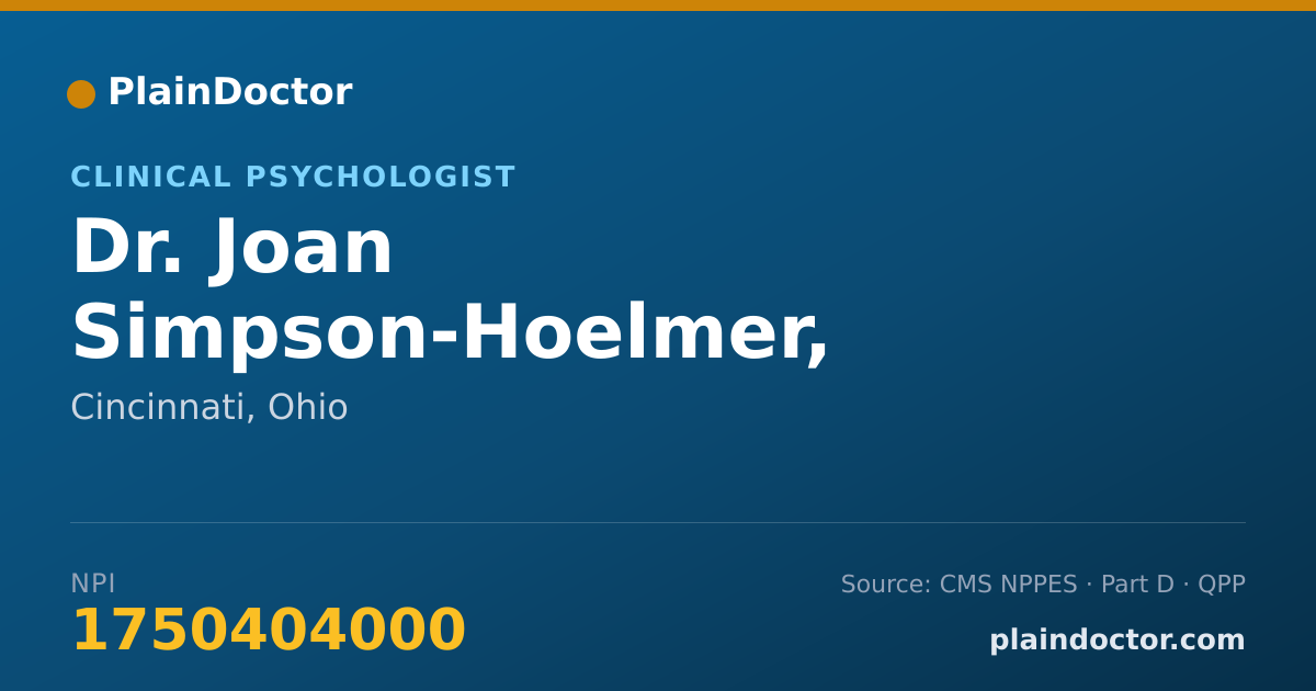 Shareable card for Joan Simpson-Hoelmer, PSY.D. - Clinical Psychologist, Cincinnati, OH