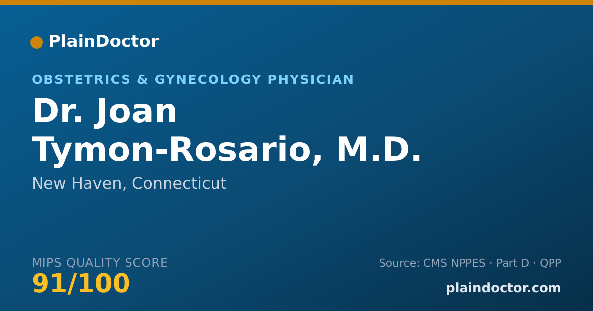 Shareable card for Joan Tymon-Rosario, M.D. - Obstetrics & Gynecology Physician, New Haven, CT
