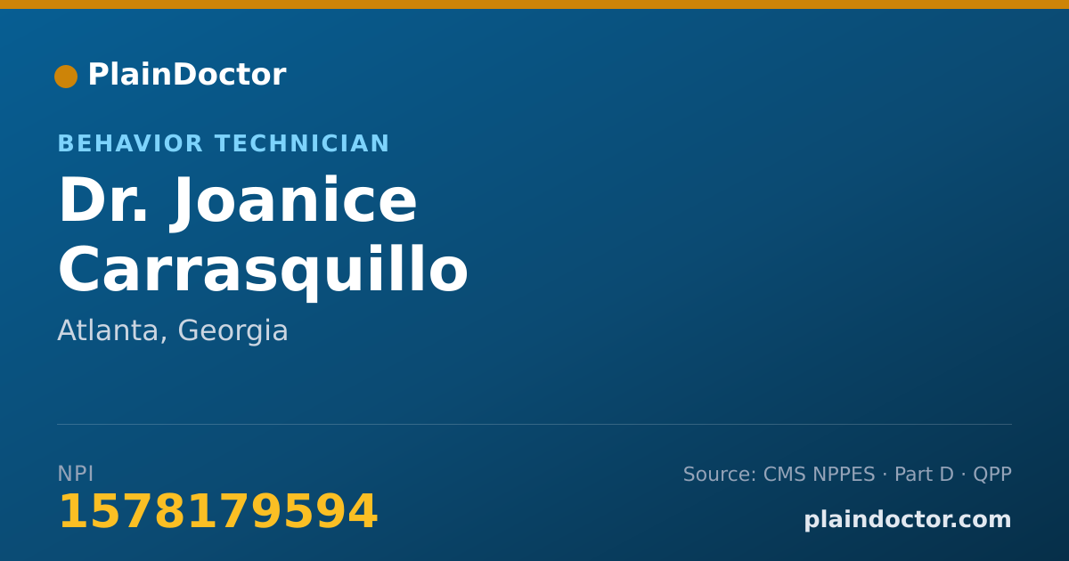 Shareable card for Joanice Carrasquillo Berberena, BT - Behavior Technician, Atlanta, GA