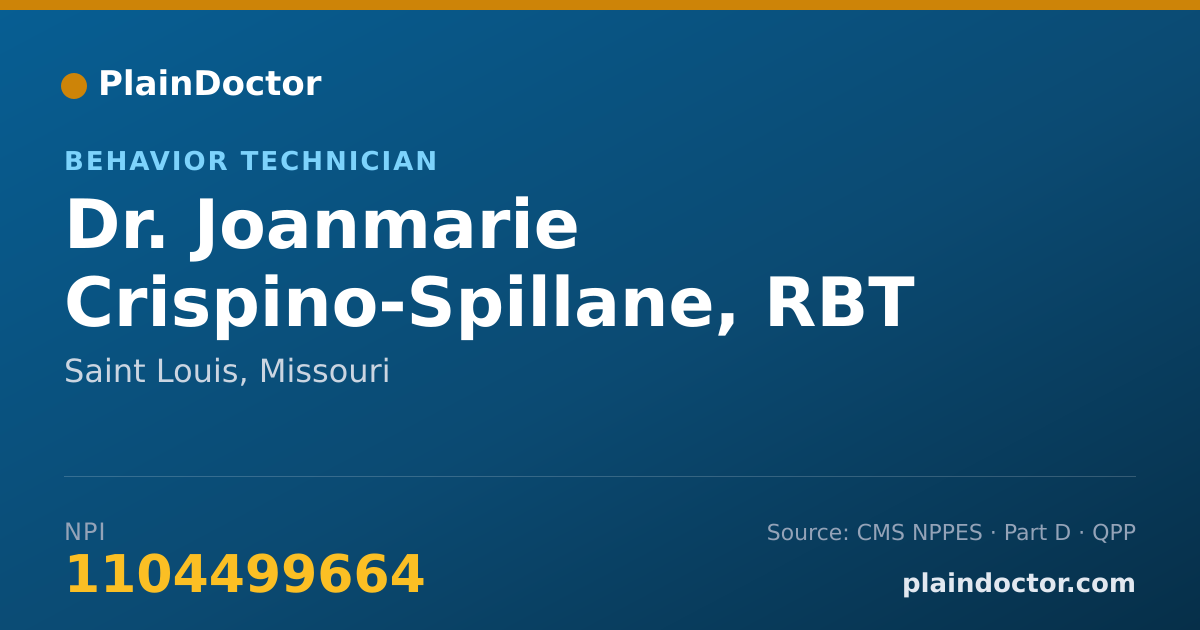 Shareable card for Joanmarie Crispino-Spillane, RBT - Behavior Technician, Saint Louis, MO
