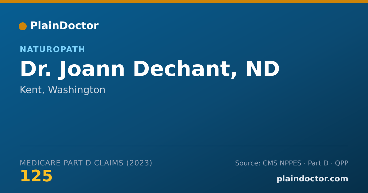 Shareable card for Joann Dechant, ND - Naturopath, Kent, WA