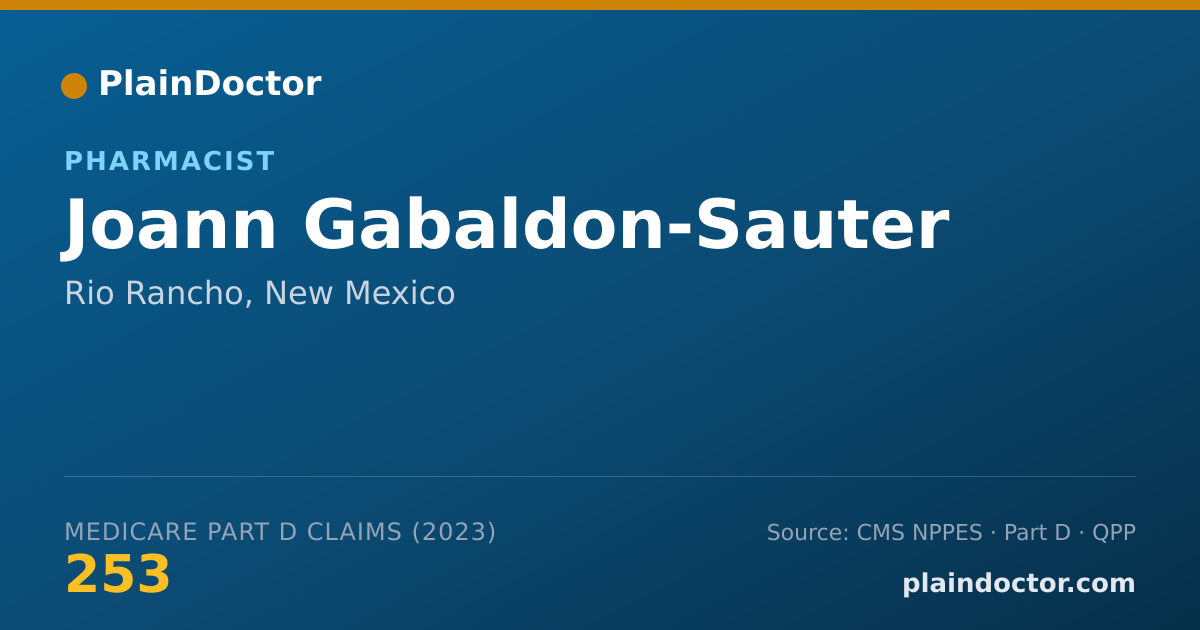 Shareable card for Joann Gabaldon-Sauter - Pharmacist, Rio Rancho, NM