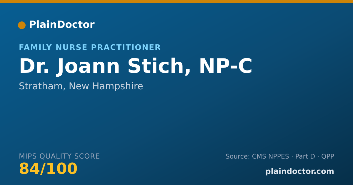 Shareable card for Joann Stich, NP-C - Family Nurse Practitioner, Stratham, NH
