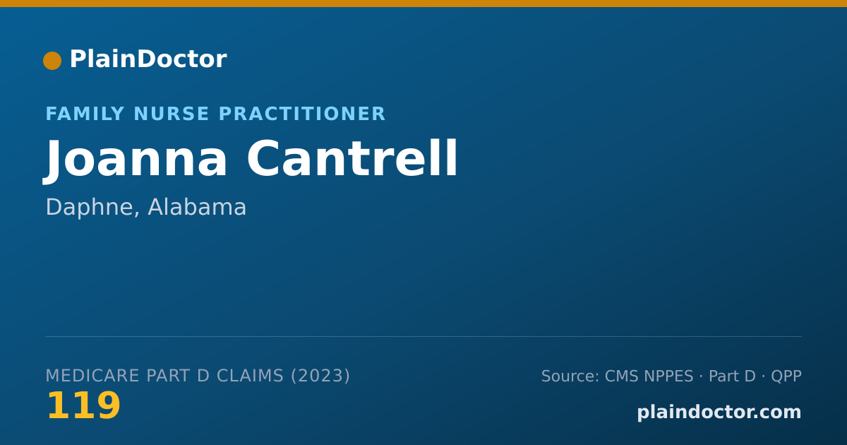 Shareable card for Joanna Cantrell - Family Nurse Practitioner, Daphne, AL