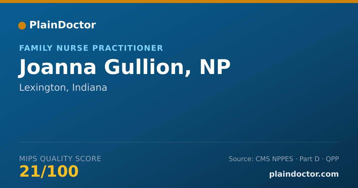 Shareable card for Joanna Gullion, NP - Family Nurse Practitioner, Lexington, IN