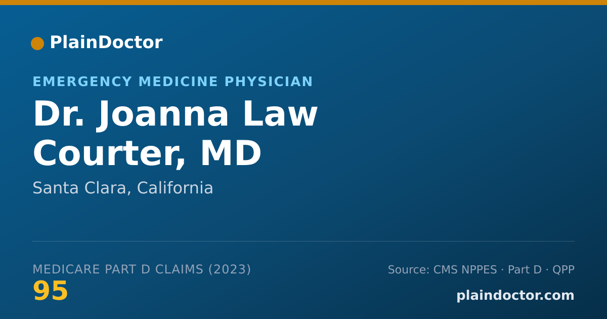 Shareable card for Joanna Law Courter, MD - Emergency Medicine Physician, Santa Clara, CA