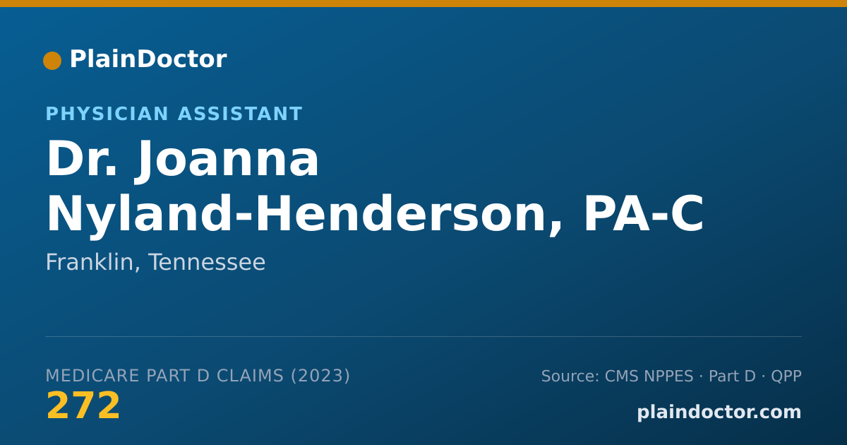 Shareable card for Joanna Nyland-Henderson, PA-C - Physician Assistant, Franklin, TN