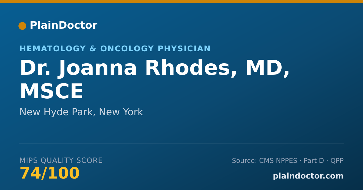 Shareable card for Joanna Rhodes, MD, MSCE - Hematology & Oncology Physician, New Hyde Park, NY