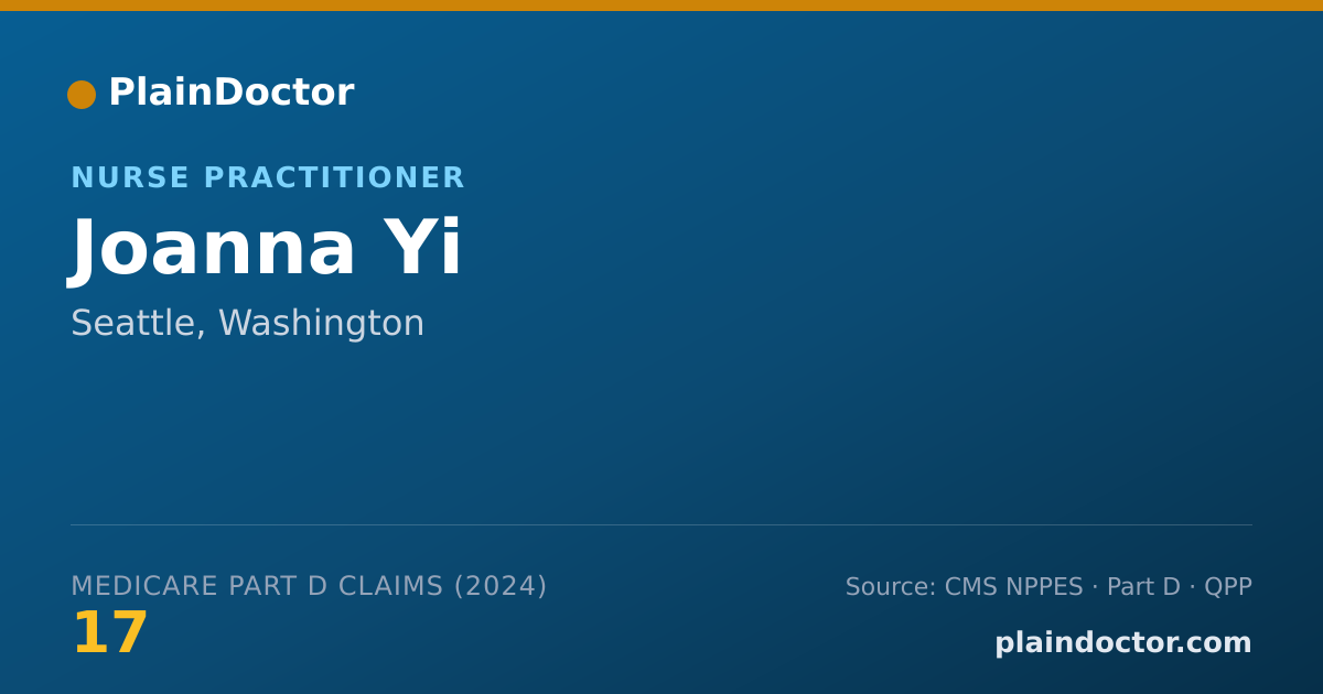 Shareable card for Joanna Yi - Nurse Practitioner, Seattle, WA