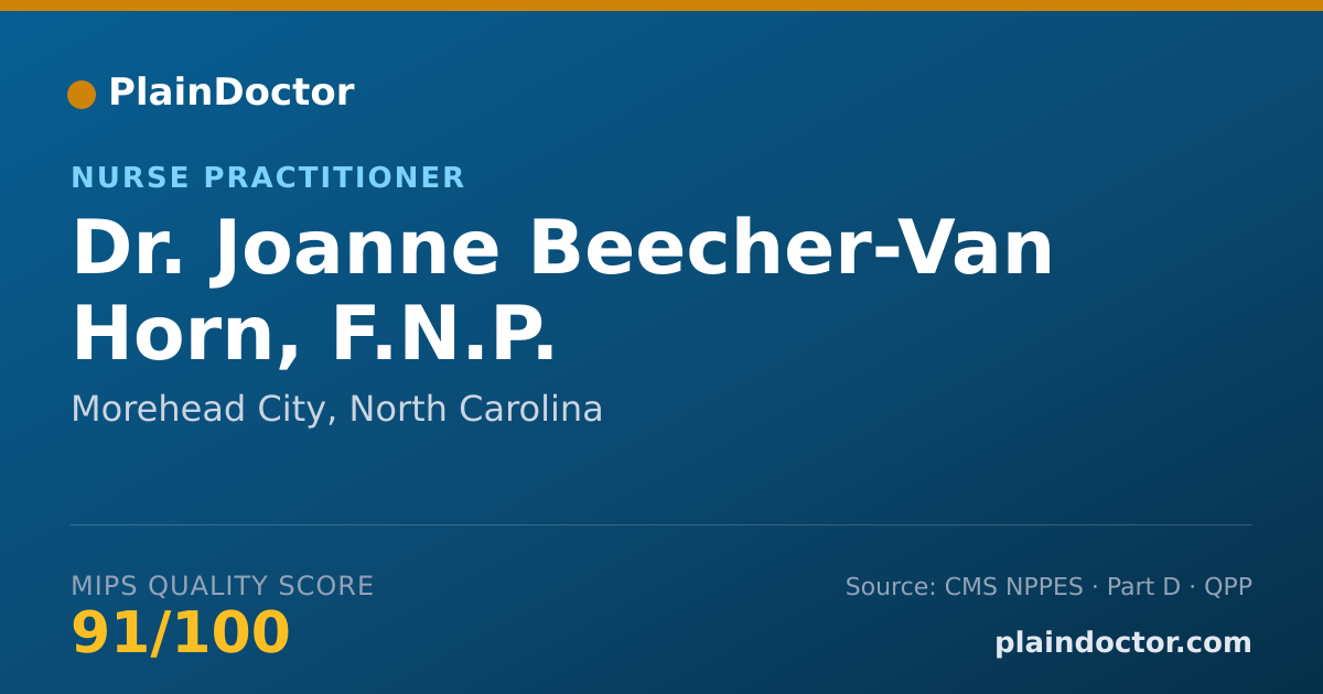 Shareable card for Joanne Beecher-Van Horn, F.N.P. - Nurse Practitioner, Morehead City, NC