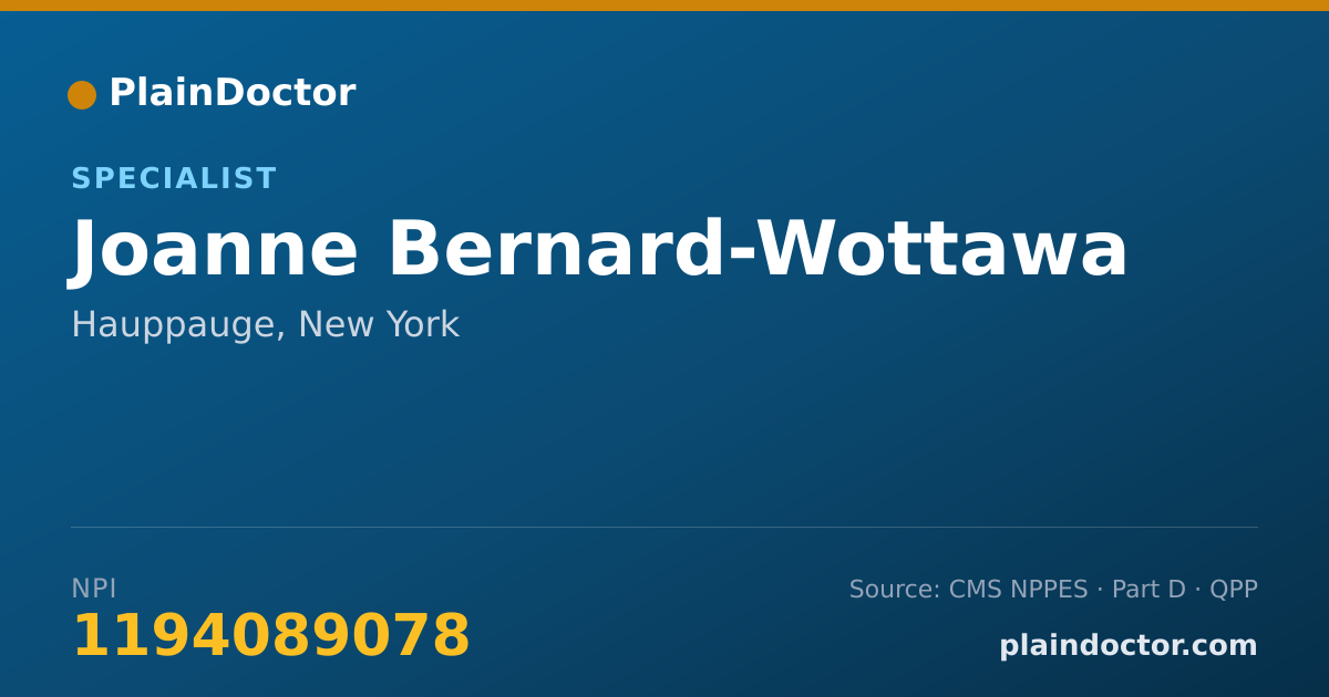 Shareable card for Joanne Bernard-Wottawa - Specialist, Hauppauge, NY