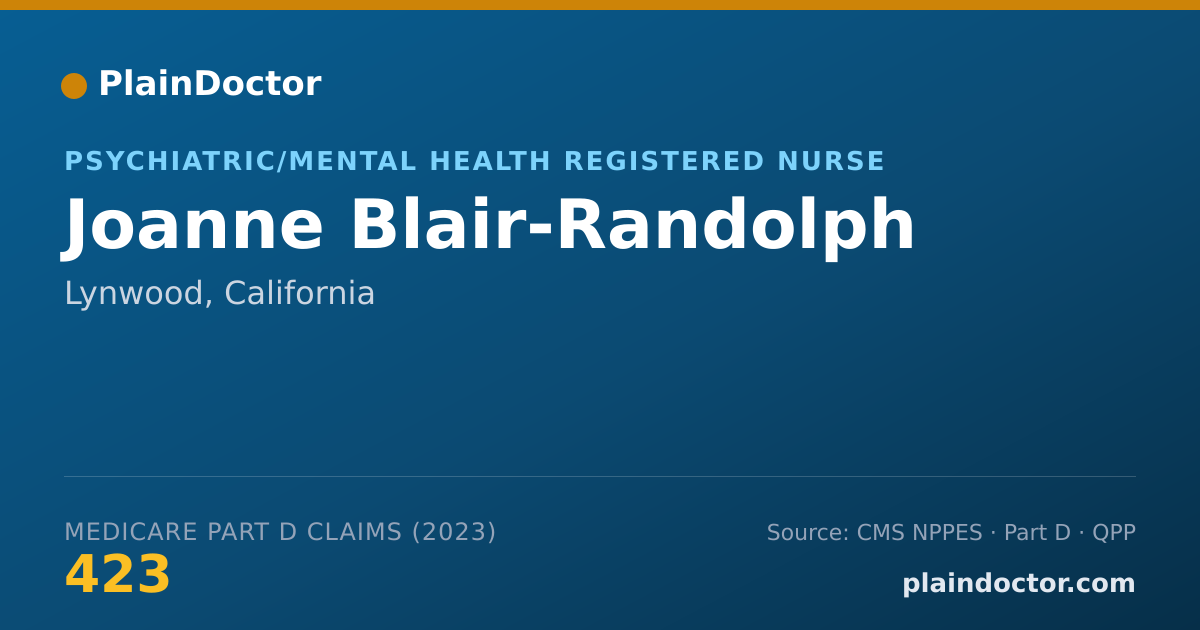 Shareable card for Joanne Blair-Randolph - Psychiatric/Mental Health Registered Nurse, Lynwood, CA