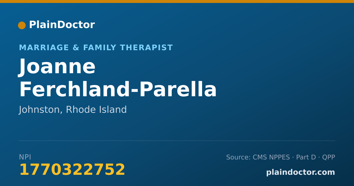 Shareable card for Joanne Ferchland-Parella - Marriage & Family Therapist, Johnston, RI