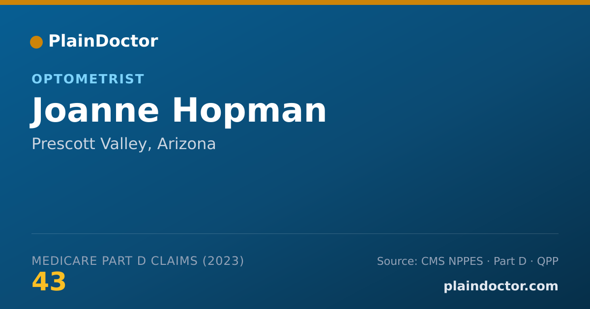 Shareable card for Joanne Hopman - Optometrist, Prescott Valley, AZ