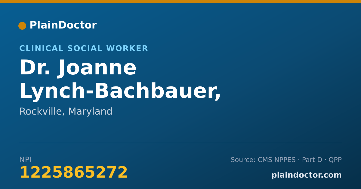 Shareable card for Joanne Lynch-Bachbauer, LCSW-C - Clinical Social Worker, Rockville, MD