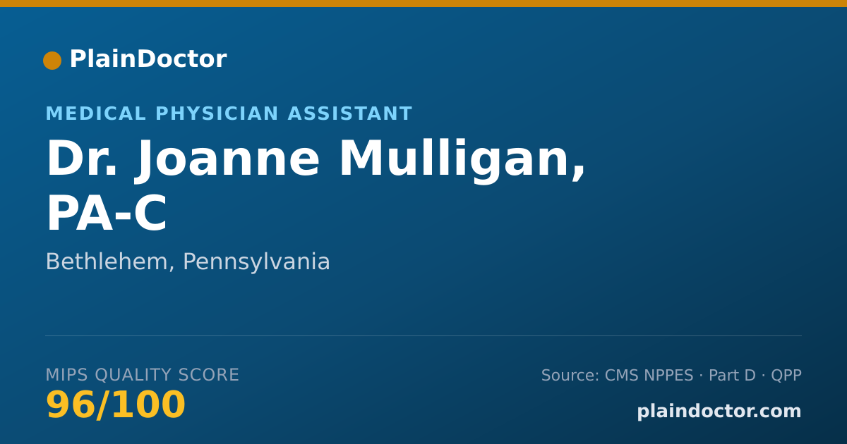 Shareable card for Joanne Mulligan, PA-C - Medical Physician Assistant, Bethlehem, PA