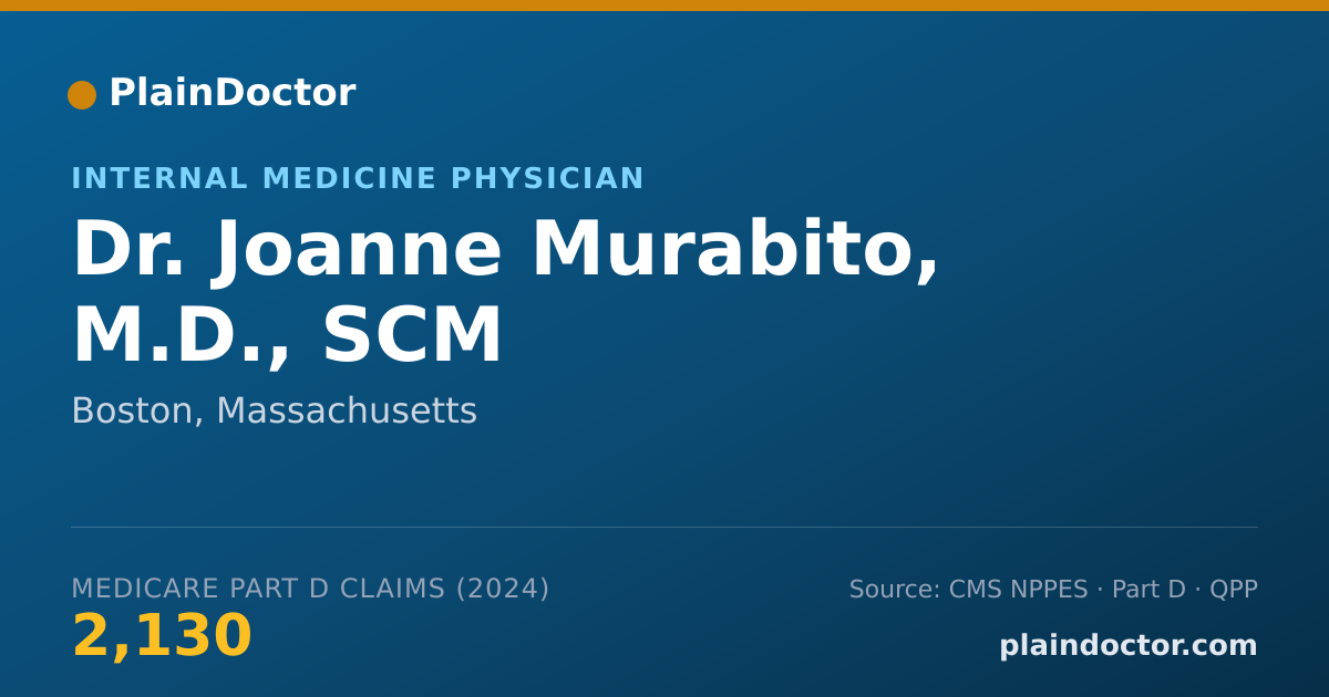 Shareable card for Joanne Murabito, M.D., SCM - Internal Medicine Physician, Boston, MA