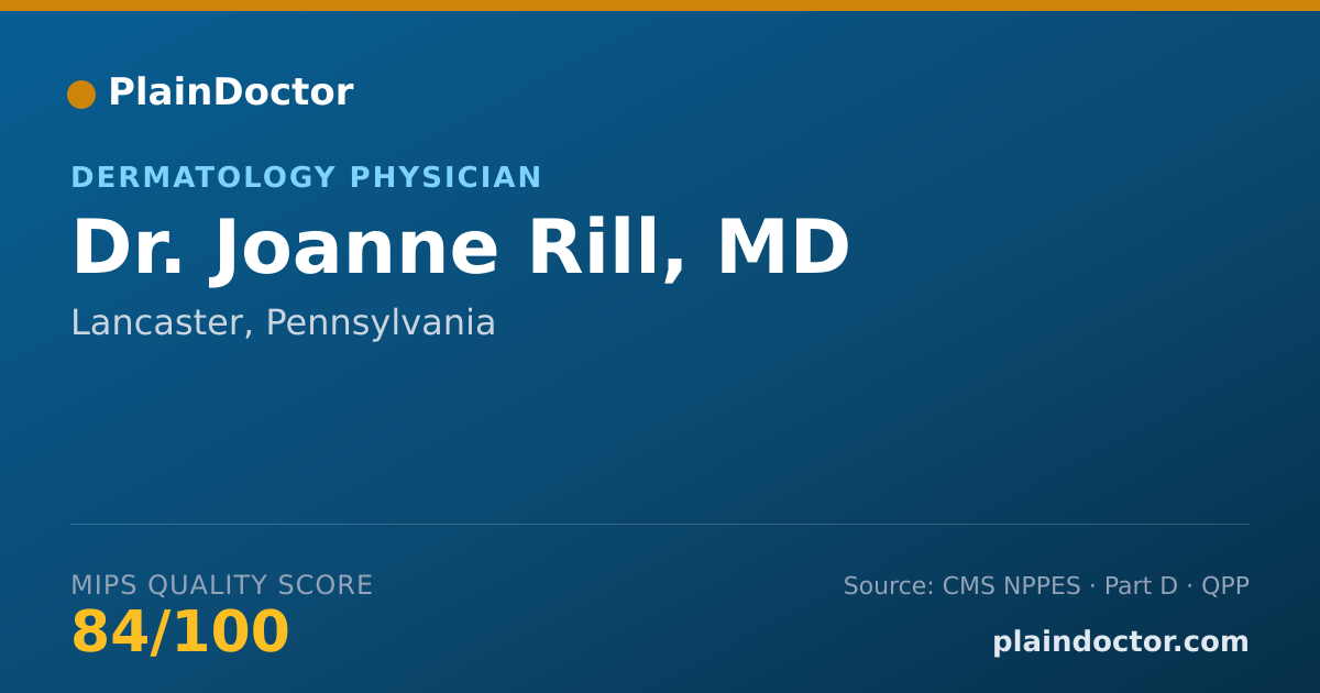 Shareable card for Joanne Rill, MD - Dermatology Physician, Lancaster, PA