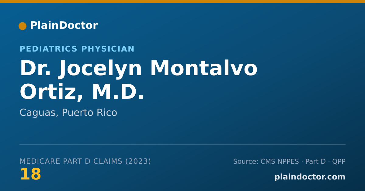 Shareable card for Jocelyn Montalvo Ortiz, M.D. - Pediatrics Physician, Caguas, PR