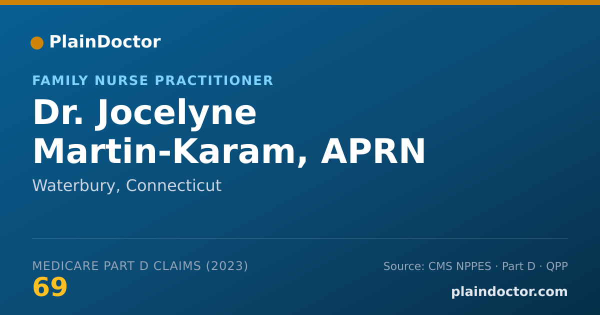 Shareable card for Jocelyne Martin-Karam, APRN - Family Nurse Practitioner, Waterbury, CT