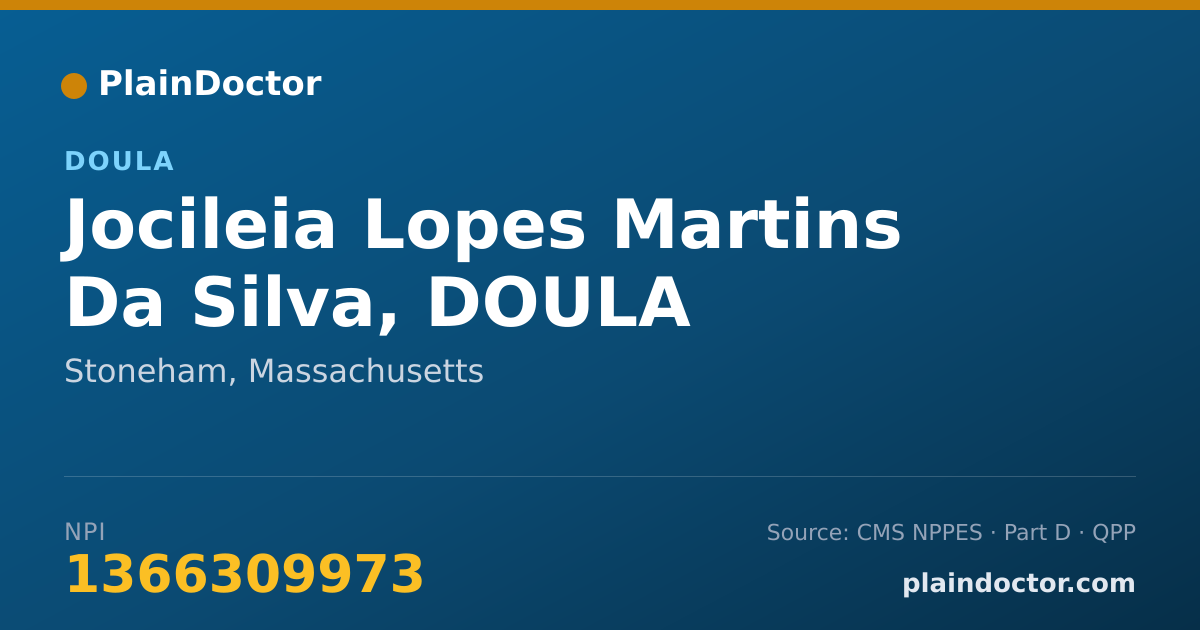 Shareable card for Jocileia Lopes Martins Da Silva, DOULA - Doula, Stoneham, MA