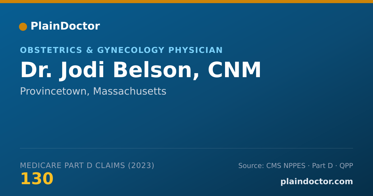 Shareable card for Jodi Belson, CNM - Obstetrics & Gynecology Physician, Provincetown, MA