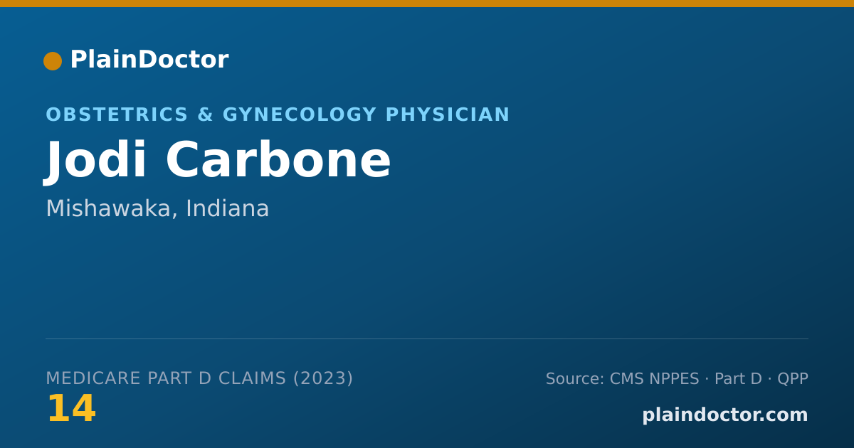 Shareable card for Jodi Carbone - Obstetrics & Gynecology Physician, Mishawaka, IN